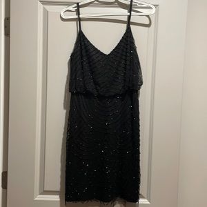 Size 12 black beaded Adrianna Papell dress